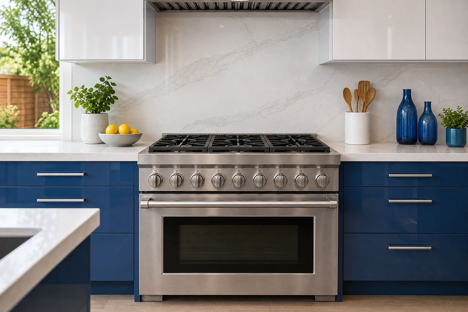 Viking professional range in a Sunnyvale home kitchen